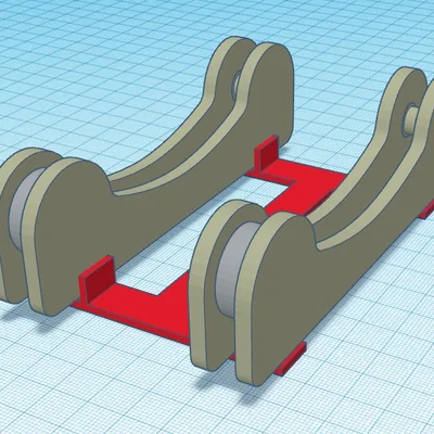 Bộ con lăn đỡ cuộn nhựa in 3D (dùng vòng bi 608zz) cực mượt