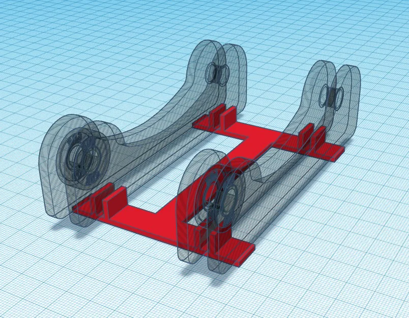 Bộ con lăn đỡ cuộn nhựa in 3D (dùng vòng bi 608zz) cực mượt - Image 2