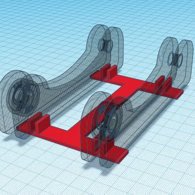 Bộ con lăn đỡ cuộn nhựa in 3D (dùng vòng bi 608zz) cực mượt