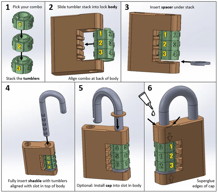 Ổ khóa số (Combination Padlock) - Image 4