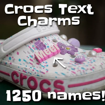 Phụ kiện trang trí dép Crocs (Jibbitz) - Tùy chỉnh tên theo ý thích