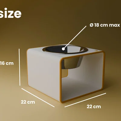 Kệ nâng tô ăn cho mèo & chó, Cat & Dog Food Bowl Raiser Stand (STL/3MF/OBJ)