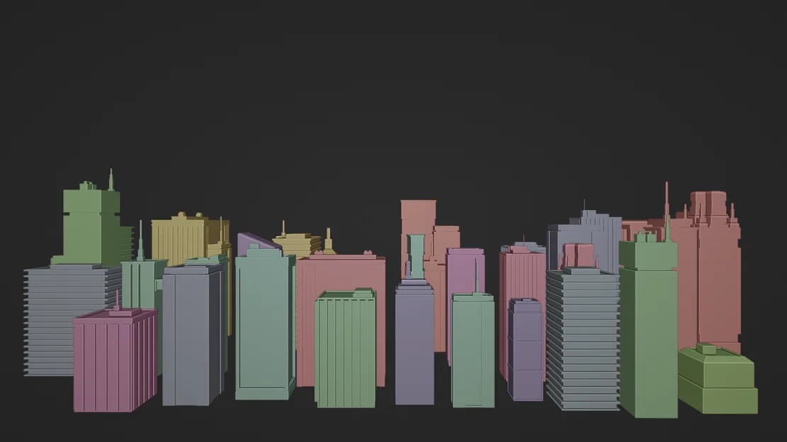 Bộ 20 mô hình tòa nhà Low Poly cho sa bàn kiến trúc và phối cảnh - Image 1