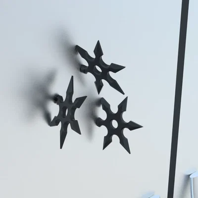 Nam châm tủ lạnh Ninja Shuriken (Shuriken Ninja Fridge Magnet)