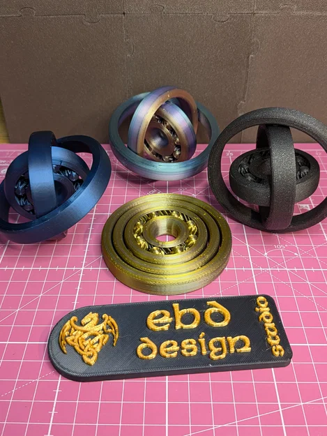 Gyroscopic Fidget Spinner (Con quay hồi chuyển) dễ in 3D - Image 1