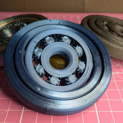 Gyroscopic Fidget Spinner (Con quay hồi chuyển) dễ in 3D