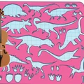 Bộ khuôn vẽ khủng long (Dinosaur Stencil) sáng tạo cho bé - Thumbnail 1