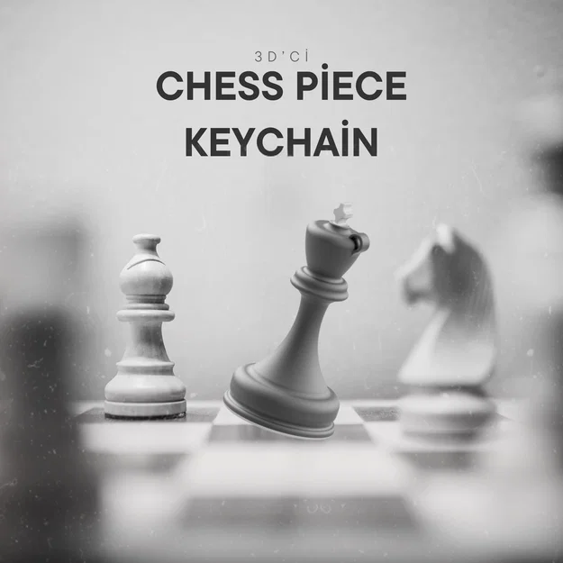 Móc khóa quân cờ Vua (Chess Piece Keychain) in 3D cực chất - Image 1