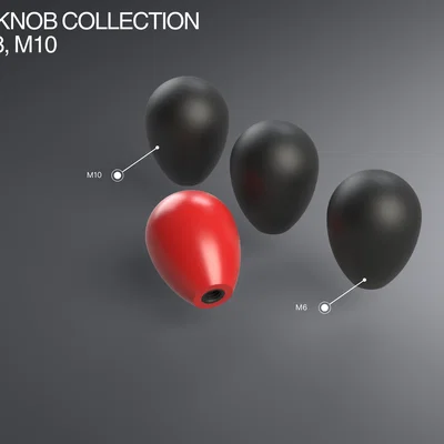 Bộ núm vặn Oval Knob lỗ ren M6–M10