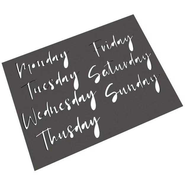 Bullet Journal Days and Months - Czech & English (Template) - Image 3