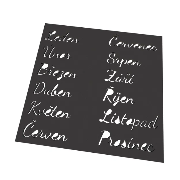 Bullet Journal Days and Months - Czech & English (Template) - Image 6