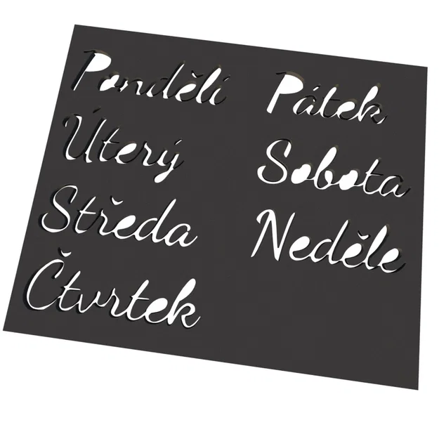 Bullet Journal Days and Months - Czech & English (Template) - Image 7