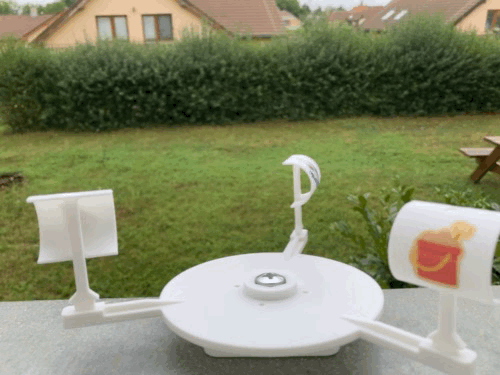 Bệ xoay universal cho Garden Wind Spinner, không cần support - Image 3