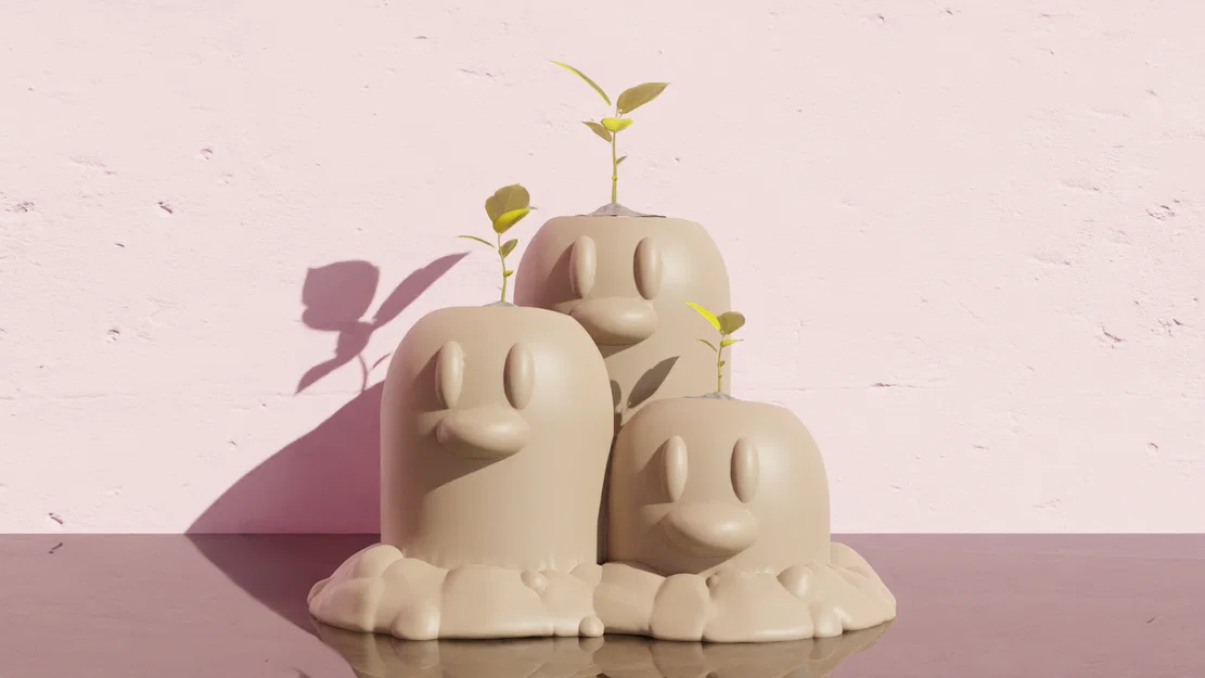 Dugtrio - Chậu Trồng Cây Pokemon - Image 1