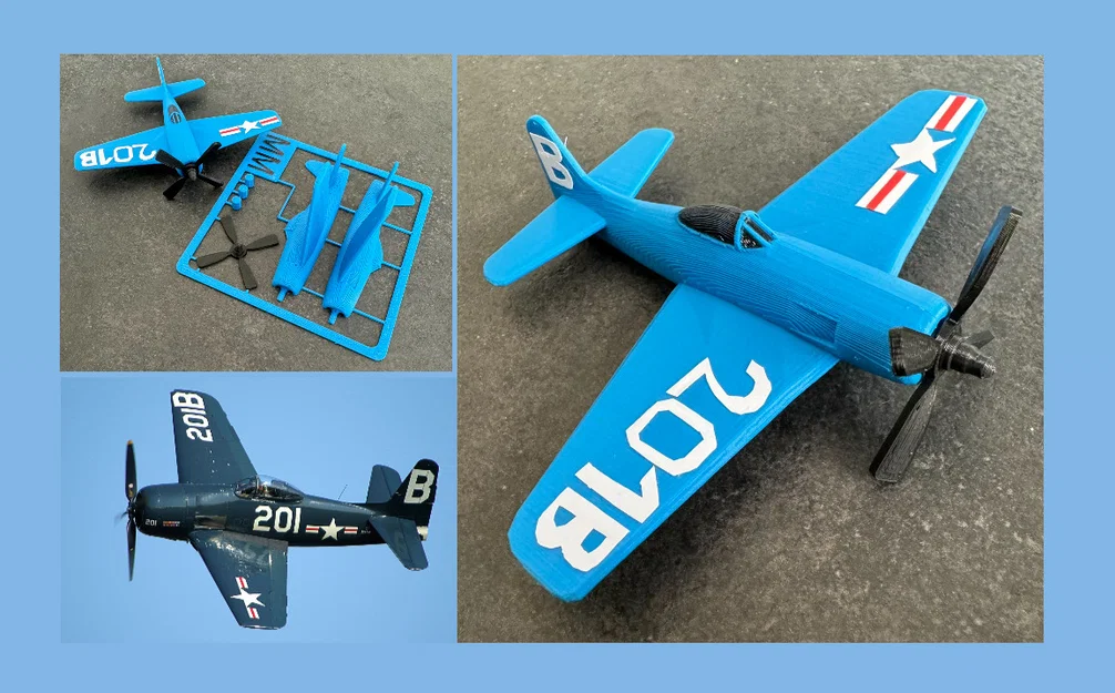 Mô hình lắp ráp máy bay F8F Bearcat (Kit Card) in 3D ấn tượng - Image 1