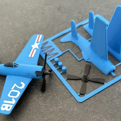 Mô hình lắp ráp máy bay F8F Bearcat (Kit Card) in 3D ấn tượng