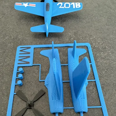 Mô hình lắp ráp máy bay F8F Bearcat (Kit Card) in 3D ấn tượng