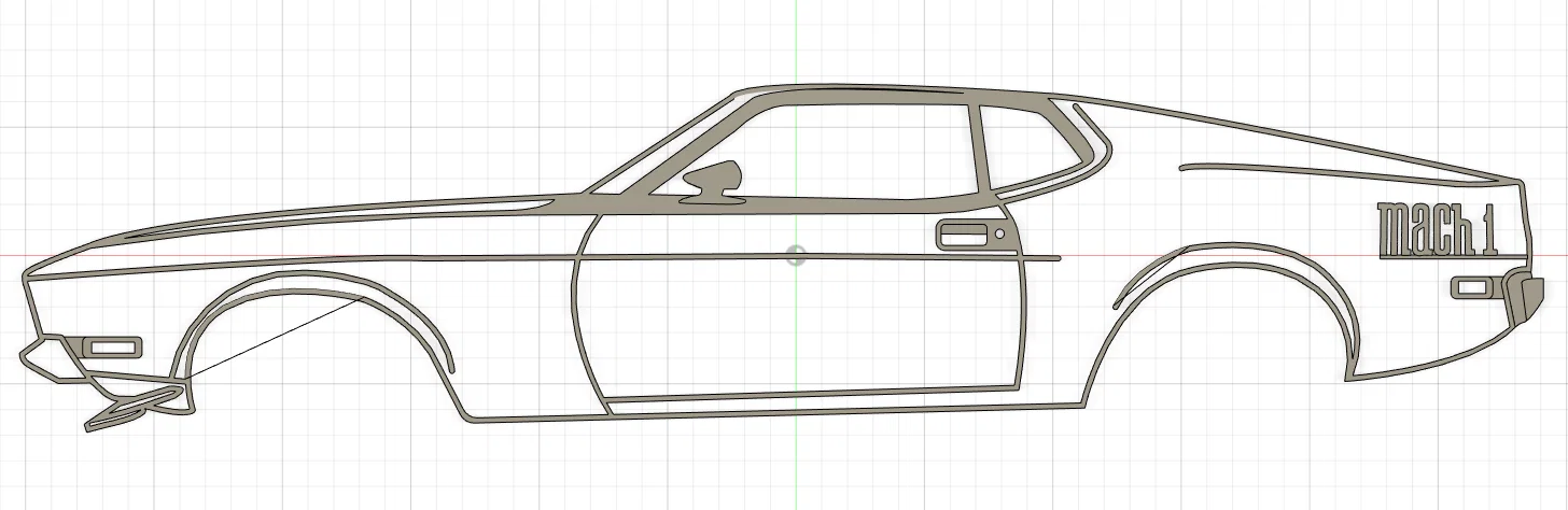 Mô hình treo tường Ford Mustang Mach 1 Silhouette độc đáo - Image 2