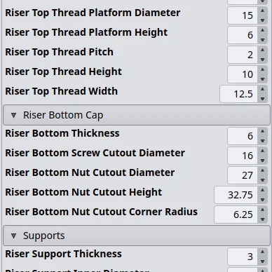 Bora Centipede Parametric Risers – Riser tuỳ biến cho chân Bora Centipede