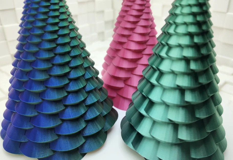 Bộ sưu tập cây thông Noel 3D Vase Mode trang trí độc đáo - Image 7