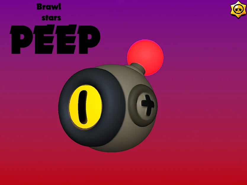 Mô hình 3D Peep từ game Brawl Stars dành cho fan hâm mộ - Image 1
