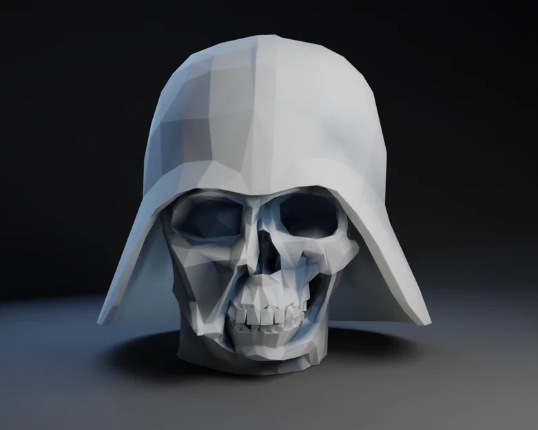 Mô hình đầu lâu Darth Vader phong cách Low Poly cực ngầu - Image 2