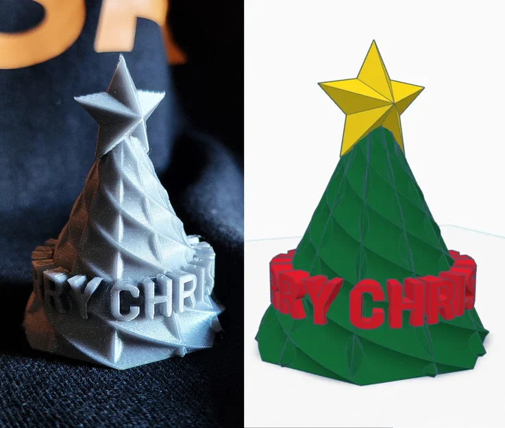 Mô hình cây thông Noel trang trí Merry Christmas in 3D đẹp mắt - Image 1