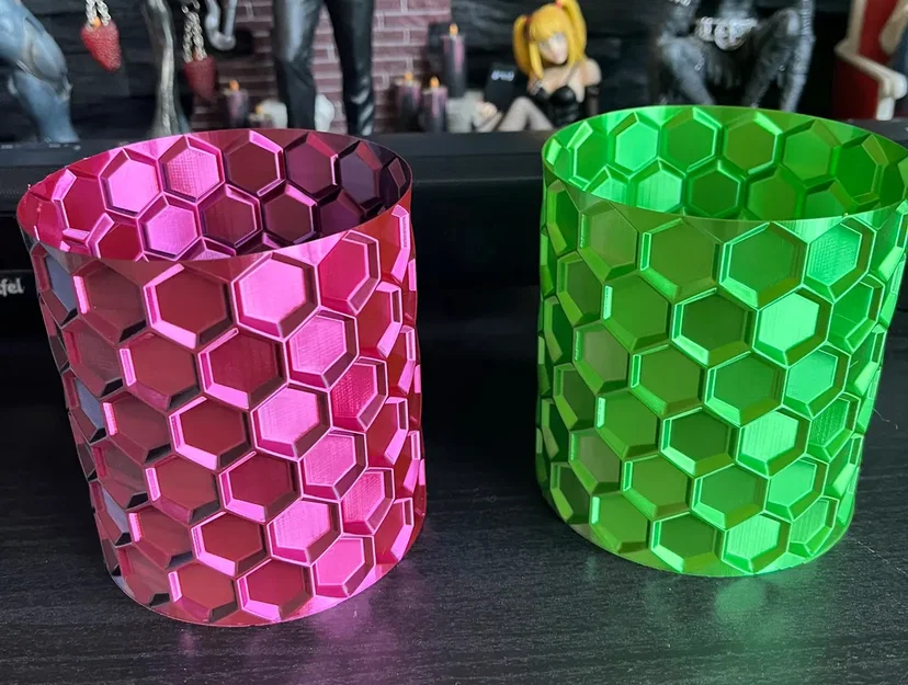 Mẫu Bình Hoa Họa Tiết Tổ Ong Honeycomb Spiral Vases Đẹp Mắt - Image 1