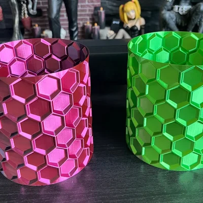 Mẫu Bình Hoa Họa Tiết Tổ Ong Honeycomb Spiral Vases Đẹp Mắt