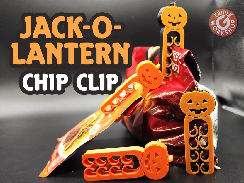 Kẹp Bịch Snack Jack-o-Lantern (Jack-o-Lantern Chip Clip) - Image 1