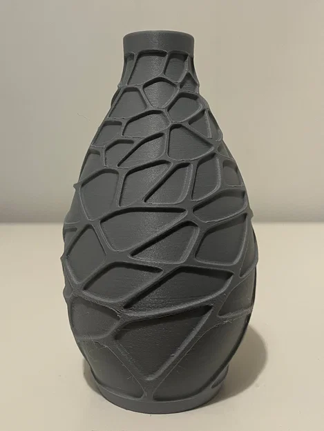 Bình hoa trang trí họa tiết Voronoi nghệ thuật in 3D - Image 1