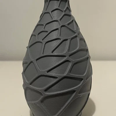 Bình hoa trang trí họa tiết Voronoi nghệ thuật in 3D