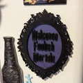 Nam châm tủ lạnh Disney Haunted Mansion “Welcome Foolish Mortal” - Thumbnail 1