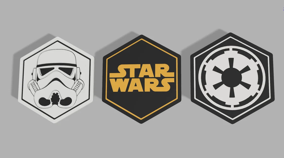 Miếng lót ly Star Wars hình lục giác in 3D cực chất - Image 1
