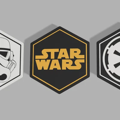 Miếng lót ly Star Wars hình lục giác in 3D cực chất
