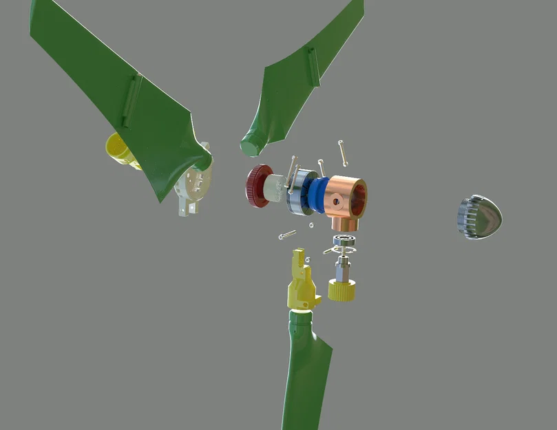 Tuabin Gió Di Động Với Cánh Gập (Portable Wind Turbine with Foldable Blades) - Image 4