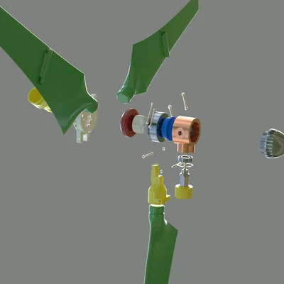 Tuabin Gió Di Động Với Cánh Gập (Portable Wind Turbine with Foldable Blades)