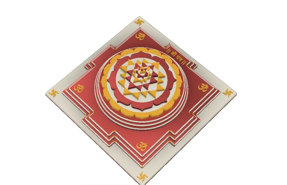 Shri Yantra – Biểu tượng hình học linh thiêng (Mẫu 3D) - Image 1