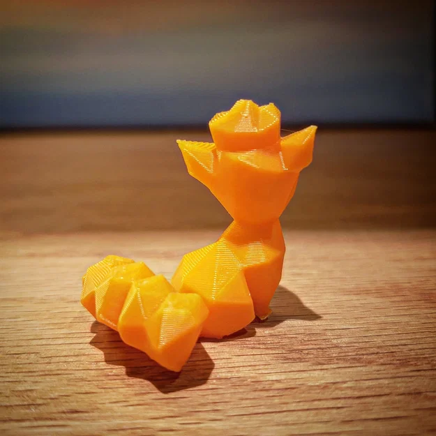 Mô hình Vulpix Pokemon phong cách Low Poly để bàn cực xinh - Image 2