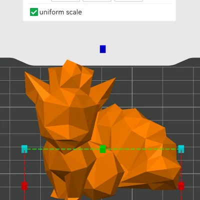 Mô hình Vulpix Pokemon phong cách Low Poly để bàn cực xinh