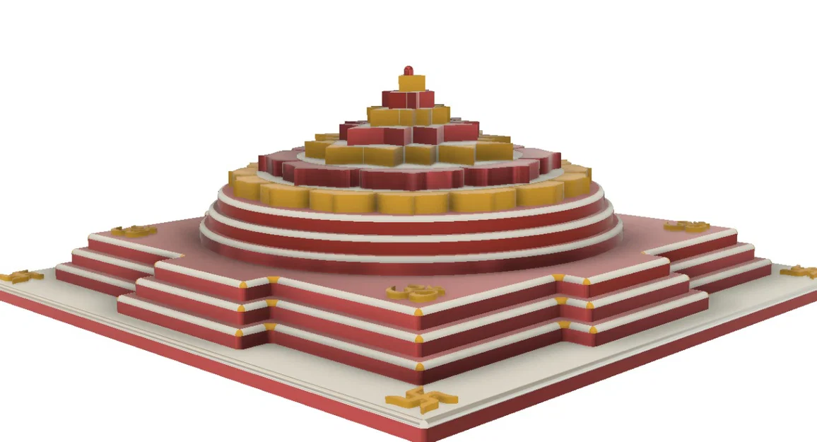 Shri Yantra – Biểu tượng hình học linh thiêng (Mẫu 3D) - Image 5