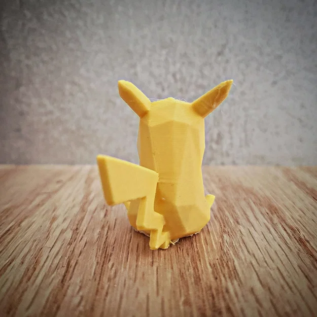 Mô hình Pikachu Low Poly 3D - Đáng yêu và dễ dàng in ấn - Image 2