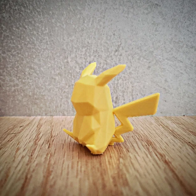 Mô hình Pikachu Low Poly 3D - Đáng yêu và dễ dàng in ấn - Image 3