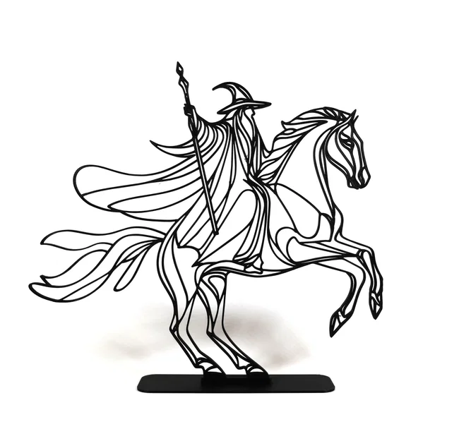 Line Art Dòng Chảy Gandalf – Chúa Tể Những Chiếc Nhẫn - Image 1