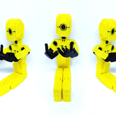 Mẫu Robot T1 Print-in-Place - Thiết Kế 3D In Nguyên Khối Lắp Sẵn