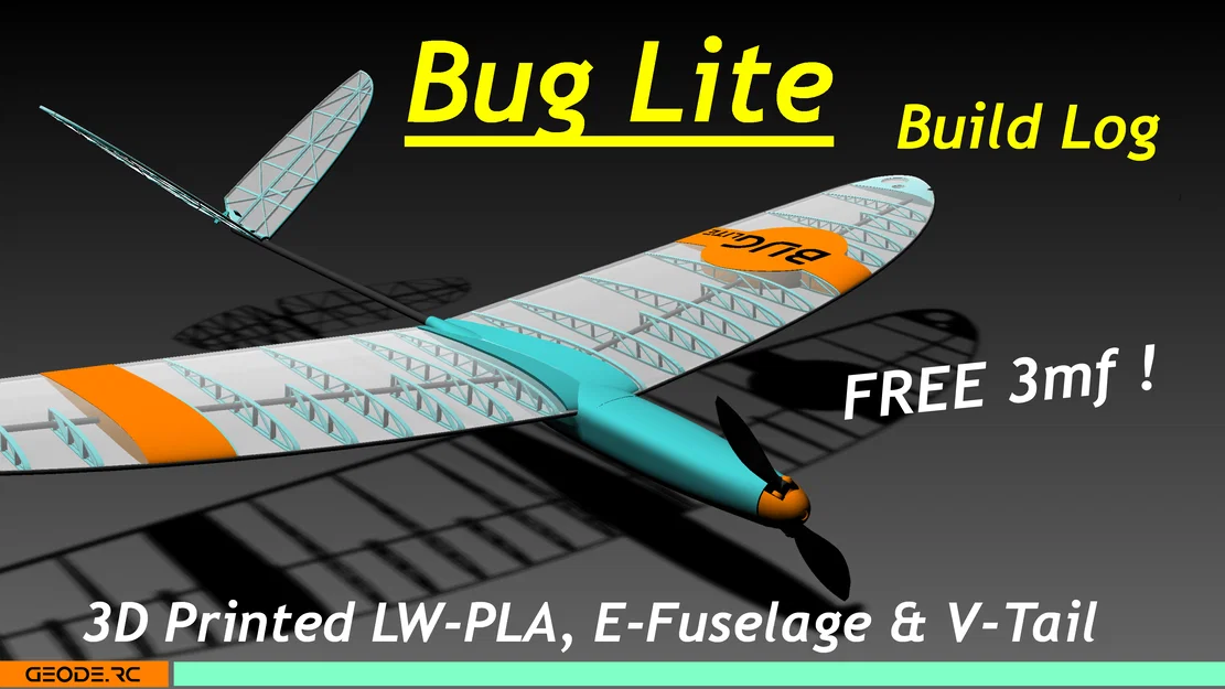 "Bug Lite" - Máy bay lượn điện in 3D (e-DLG / F5K) - Image 1