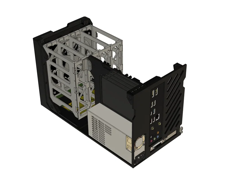 Case NAS ITX 4-Bay dùng PSU Flex-ATX (Hot Swap HDD) - Image 1