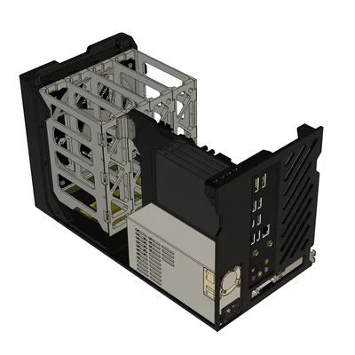 Case NAS ITX 4-Bay dùng PSU Flex-ATX (Hot Swap HDD)