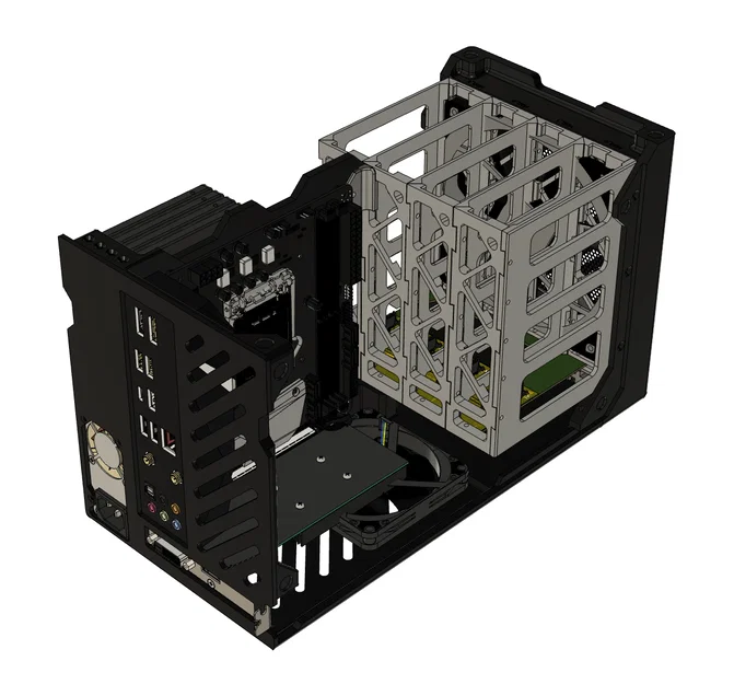 Case NAS ITX 4-Bay dùng PSU Flex-ATX (Hot Swap HDD) - Image 2