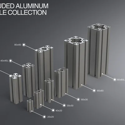 Bộ sưu tập thanh nhôm định hình (Aluminum Profile) đầy đủ kích thước